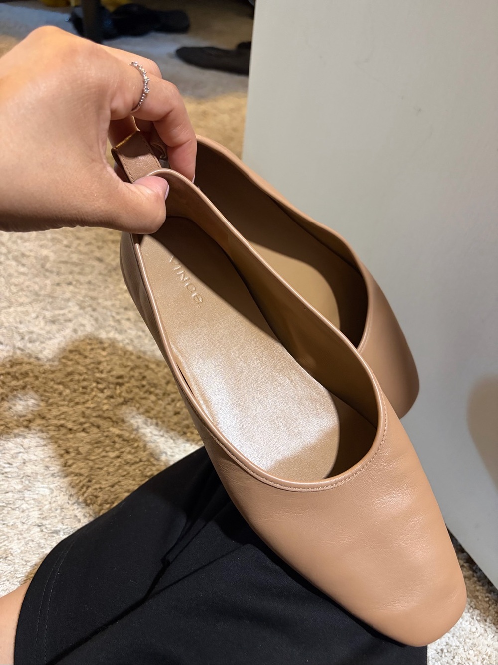 Vince Tan Leather Ballet Flats - Picture 4 of 4